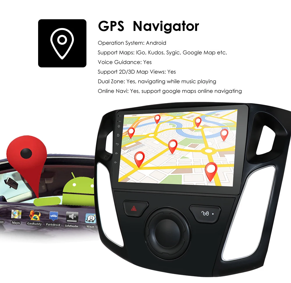 2G RAM 32G ROM For Ford Focus 3 Mk3 9 Inch screen 2012-2015 Car Radio Multimedia Video Player Navigation GPS Android 10 | Автомобили и