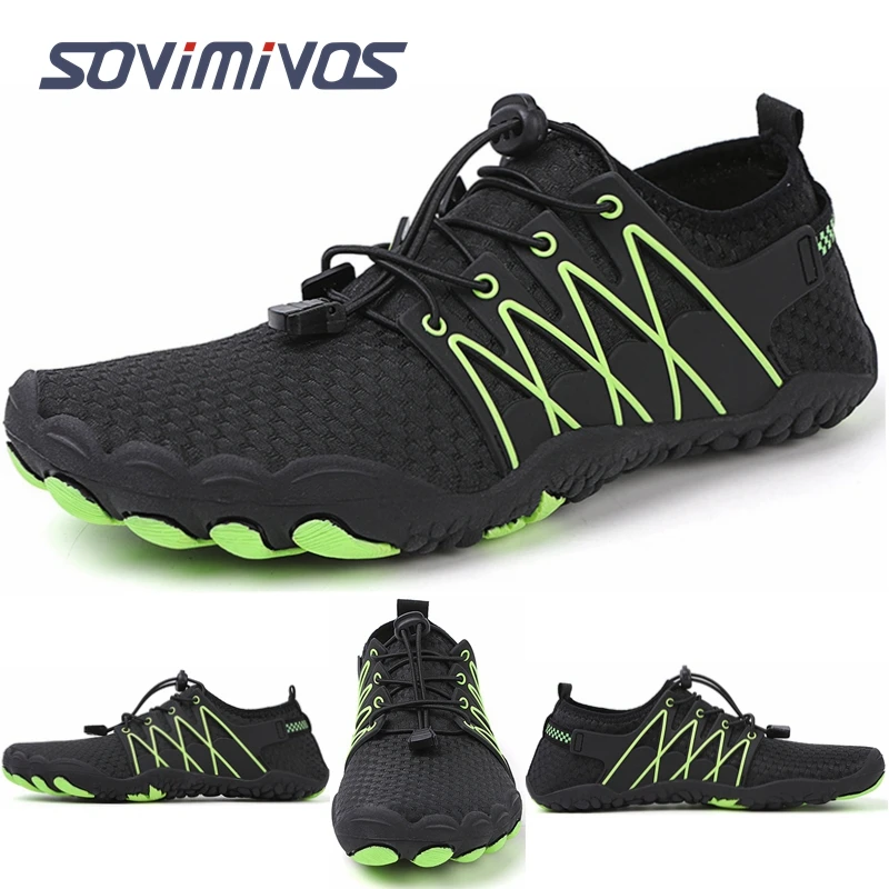 

Сандалии водные для мужчин и женщин, воздухопроницаемые сетчатые пляжные босоножки, спортивная летняя обувь, Тапочки для плавания