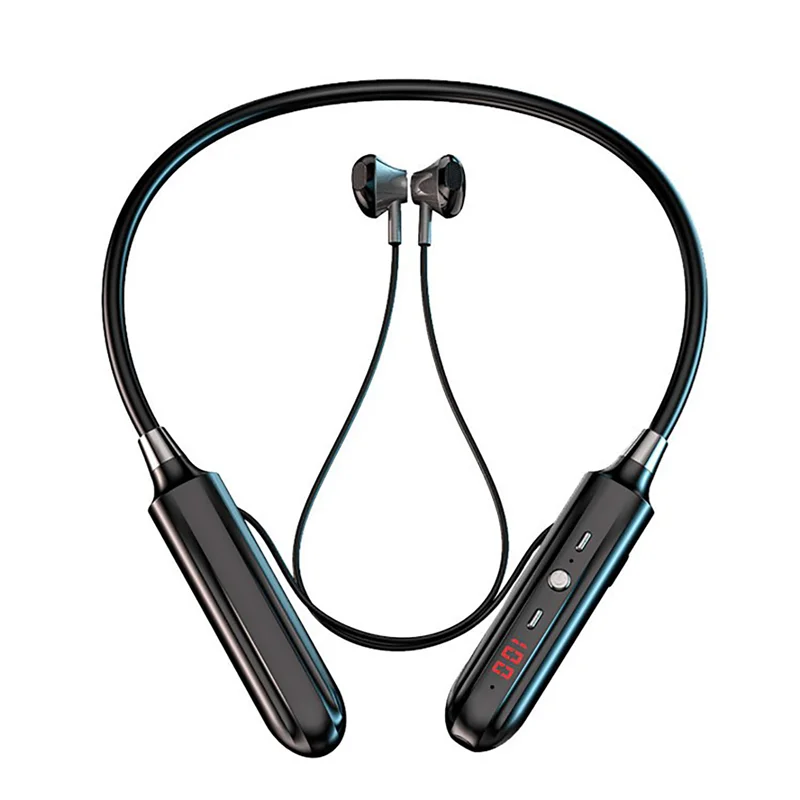 

Bluetooth-Compatible Magnetic Neckband Headphone Monitoring Function Wireless Earphone Sport Headset Noise Cancelling Microphone