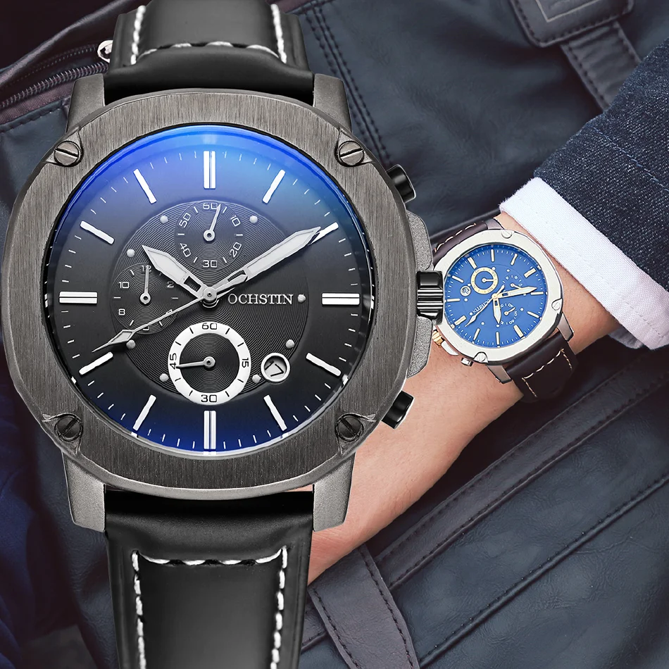 

New OCHSTIN Men Watch Fashion Multifunction Quartz Wristwatch Men's Military Waterproof Sports Male Date Clock Relogio Masculino