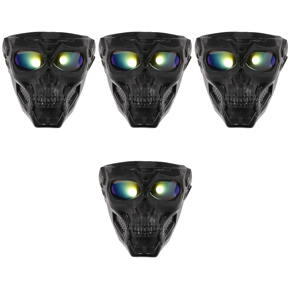 

4 Pieces Motorcycle Men Cos Mask Goggles Riding Gear Pearlescent Cosplay Glasses Man Safety