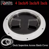 4 inch 6 inch abs access hatch round inspection hatch cover for marine boat rv blackwhitetransparent anti corrosive