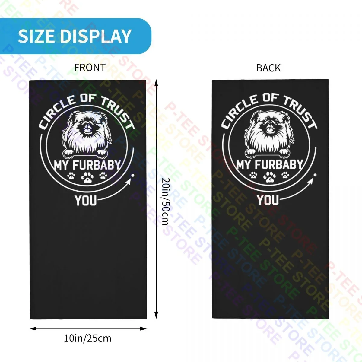 Забавный My Furbaby Circle Of Trust для любителей пекинских собак гетры на шею бандана шарф