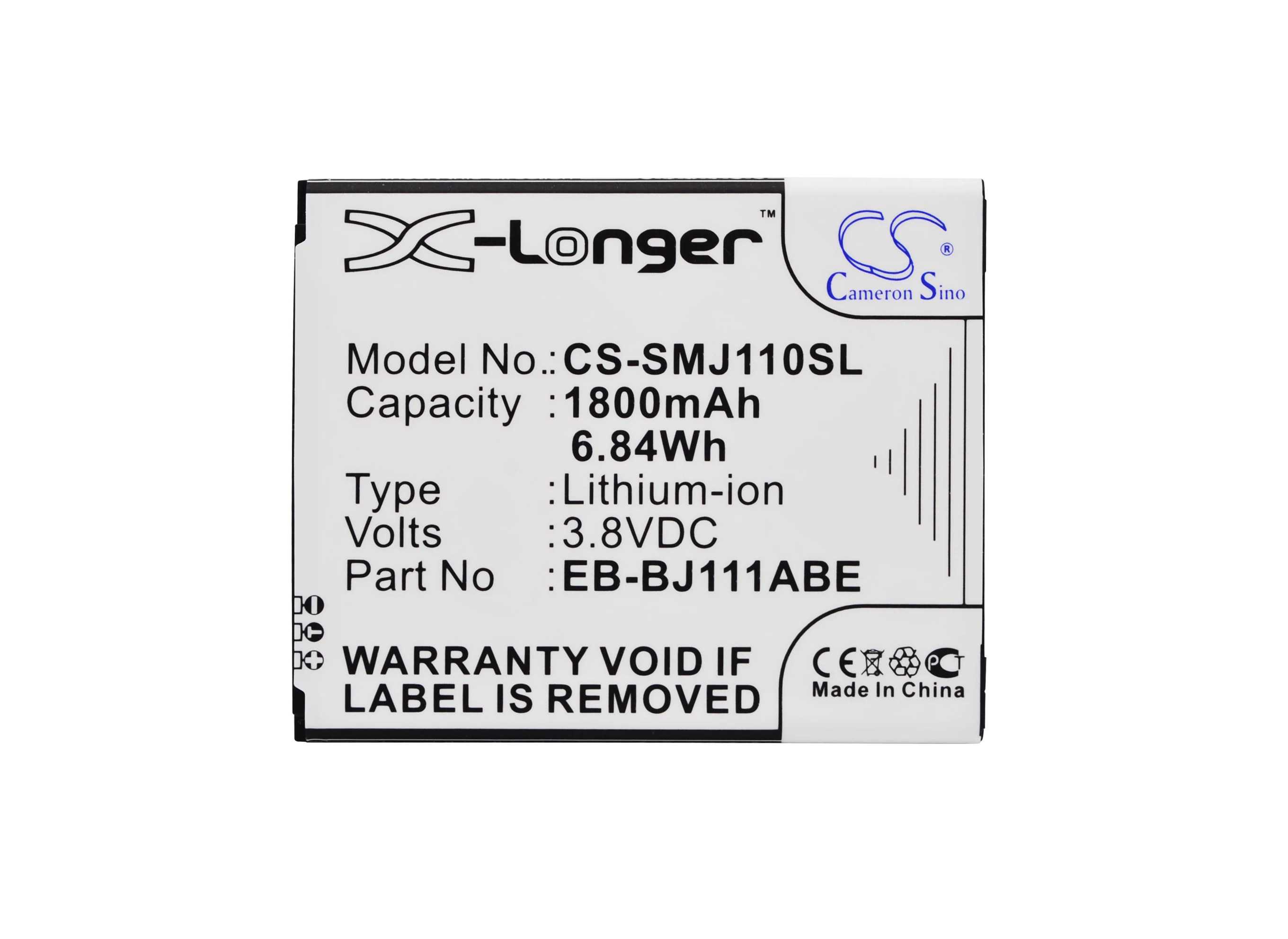 Аккумулятор Cameron Sino 1800 мАч EB-BJ110ABE EB-BJ111ABE для Samsung Galaxy J1 Ace SM-J110 SM-J110F SM-J110G SM-J110H SM-J111F