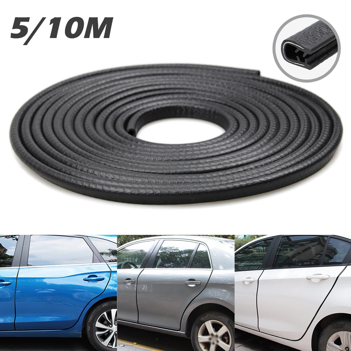 

Новинка 16,5/33 фута защита для края автомобильной двери U-образная резиновая Противоударная Автомобильная Метеостанция для двери Водонепрон...