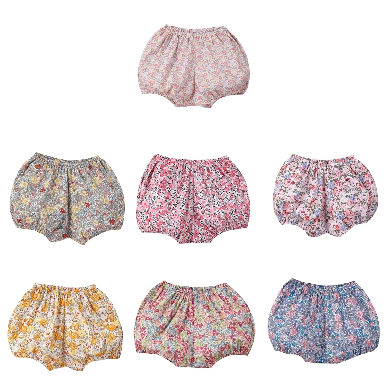 

Infant Kids Harem Pants Cotton Linen Shorts Newborn Baby Boys Girls Short Trousers PP Pants Diaper Covers Floral Bloomers 0-24 m