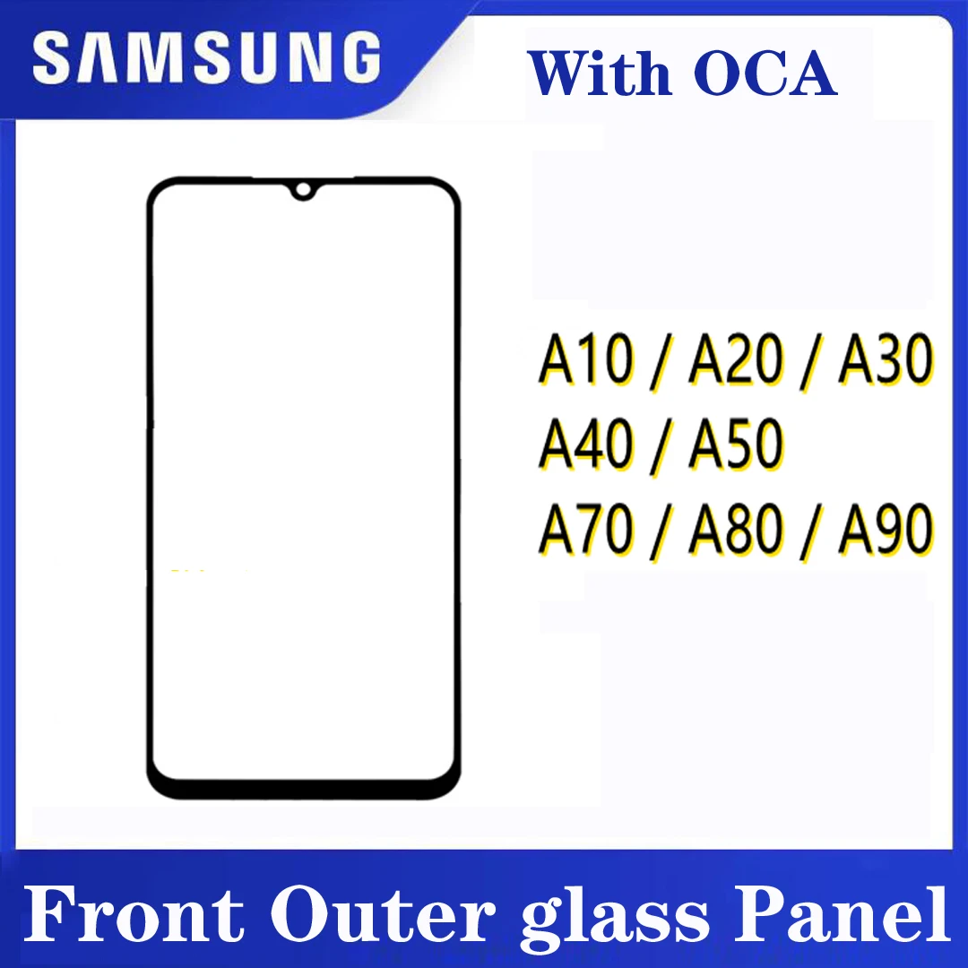 

AAA+For Samsung A10 A20 A30 A40 A50 A70 A80 A90 A01 Touch Screen LCD Front Outer Glass Panel Touchscreen Glass Replace