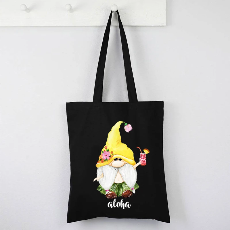 

Холщовая Сумка Aloha для женщин, многоразовая дорожная милая сумочка для путешествий и отпуска, мешок для покупок для морского дня, L