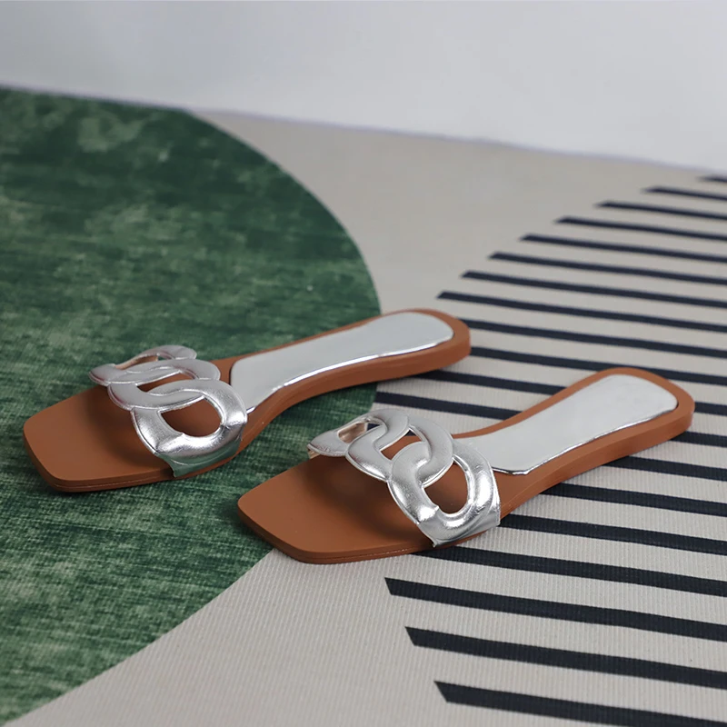 Z Brand Fashion Flat Bottom Women's Sandals Breathable Design Summer Beach Slides Shoes Gold Black Comfortable Outside Slippers