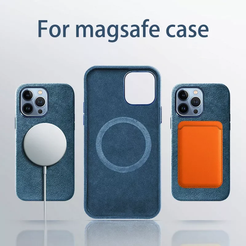 

Magsafe Case for IPhone 13pro 13 Full Covered Flip Fur Phone Case for Apple 12 Magnetic Wireless Charging Cover 13promax