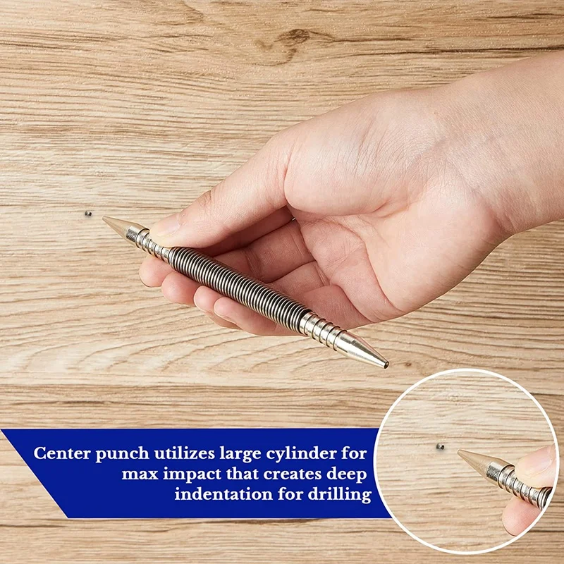 3 Pcs Nail Set And Hinge Pin Tool Center Punch Spring Loaded For Door 1/32 Inch 1/16 Dual Head 1/8 Promotion |