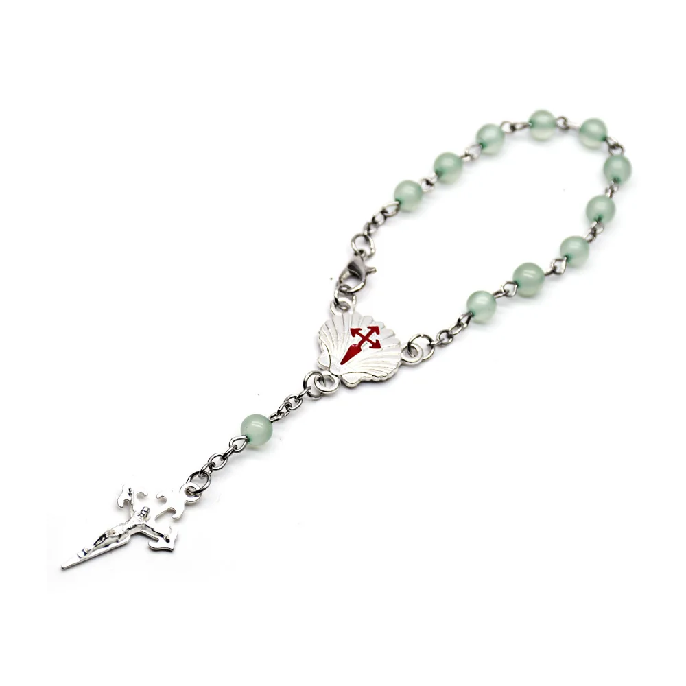 

Rosary Bracelet Jesus Christ Crucifix Cross Saint Benedict Charms Meditation Prayer Beads Chain Religious Jewelry
