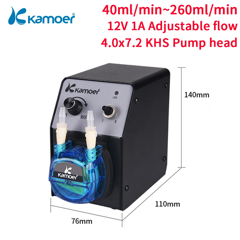 

Перистальтический Насос Kamoer KCP PRO2, 260 мл/мин, 12 В, дозирующий насос постоянного тока с регулируемым потоком, с поддержкой CW/CCW для лаборатории