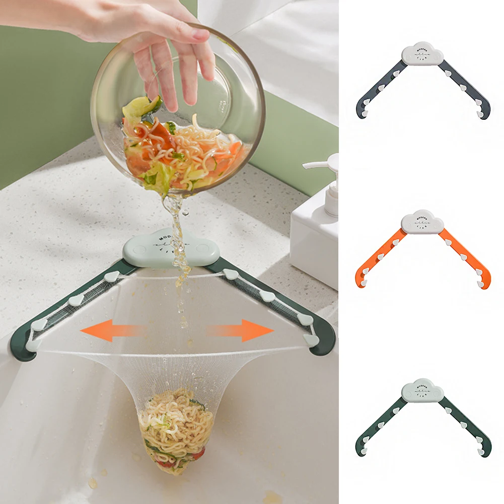 

Kitchen Triangle Sink Strainer Basket Cloud Shape Draining Rack Leftovers Home Disposable Food Waste Strainer Kitchen Accessory