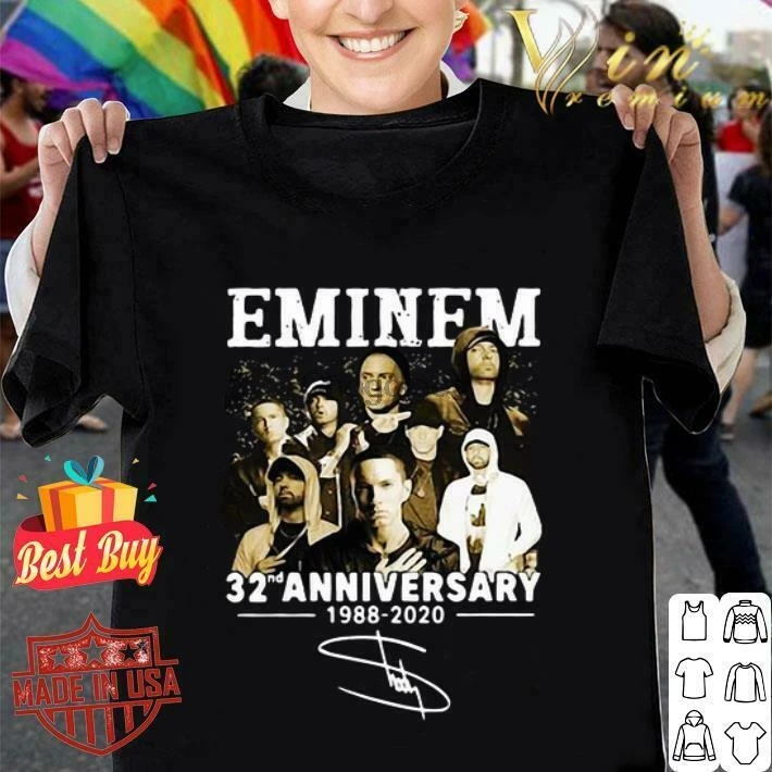 Рубашка Eminem 32 годовщины 1988 2020 с надписью Забавный винтажный подарок для мужчин -