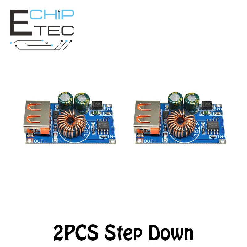 

Free shipping 2PCS 12V 24V to QC2.0 QC3.0 fast charge USB DC step-down module mobile phone charging board tool fast charge