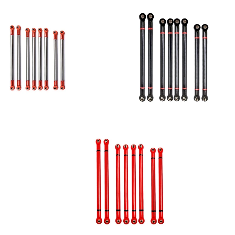 

8 шт./лот набор тяговых стержней из металлических звеньев, колесная база 313 мм для радиоуправляемого гусеничного автомобиля Axial SCX10, детали дл...