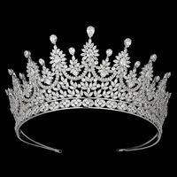 tiara and crown hadiyana sweet romantic style wedding bridal crown high quality cubic zirconia bc6594 bjoux de cheveux