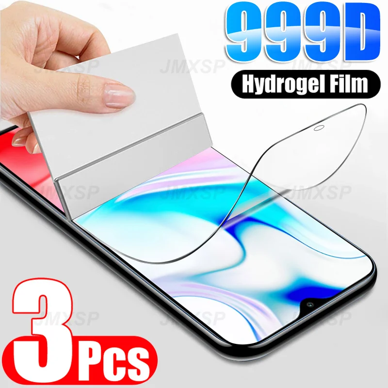 

3Pcs Hydrogel Film For Xiaomi Redmi 7 8 9 7A 8A 9A 9i 9T 9AT 9C NFC Screen Protector For Redmi Note 9 8 7 Pro 9T 9S 8T K30 Film