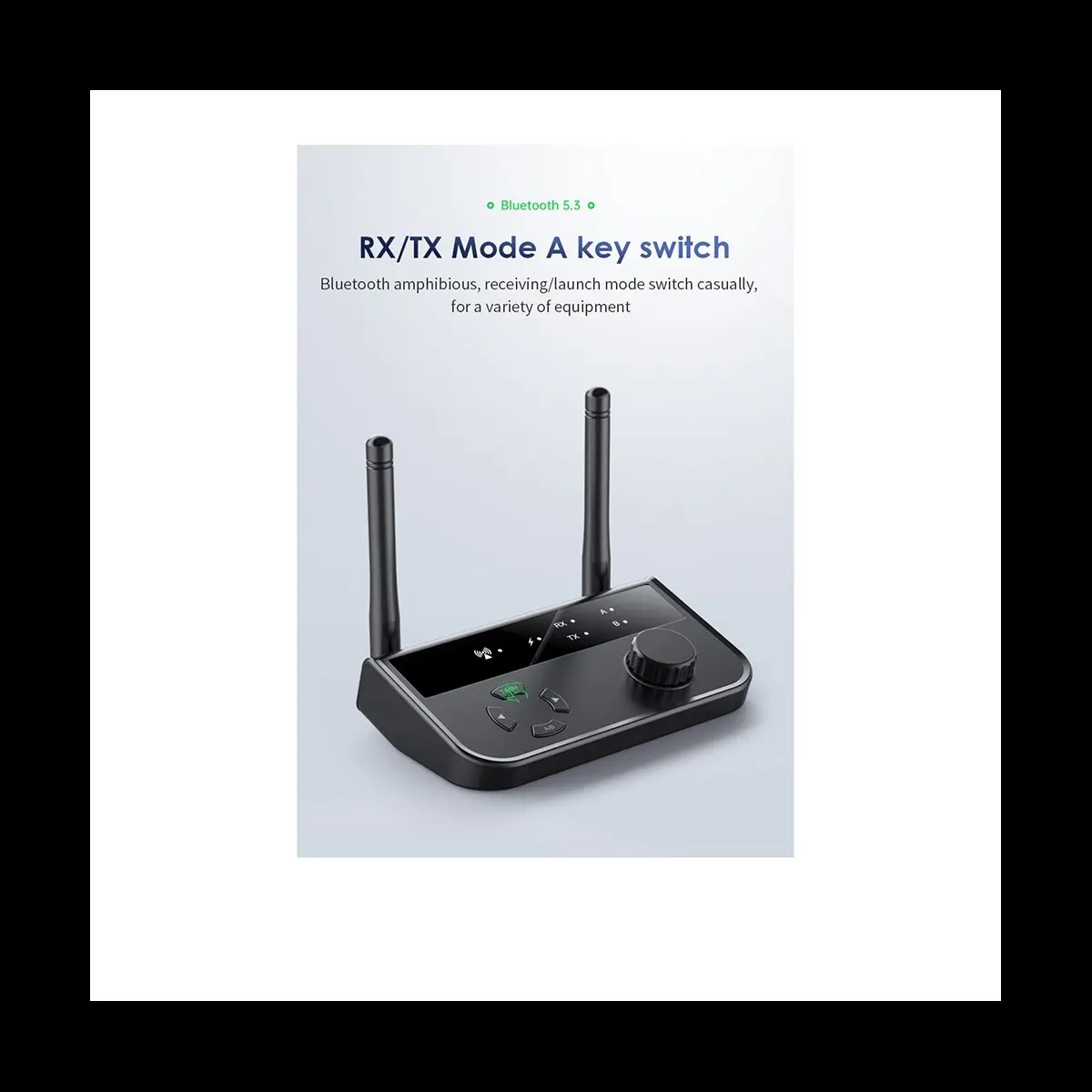 Фото Беспроводной аудиопередатчик-приемник Wilwill Multipoint Bluetooth 5.3 с разъемами 3.5 мм AUX и 2 RCA, стереоадаптер 2-в-1 для автомобиля, ТВ, ПК №5