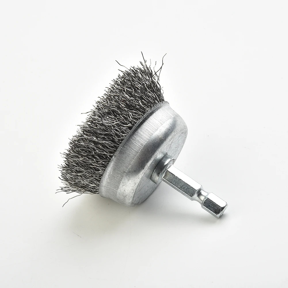 

65mm Stainless Steel Wire Brush For Drill Rotary Tool Metal Rust Removal Polishing Grinding Universal For Chuck Electric Drill