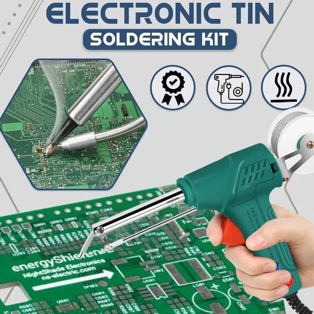 

Automatically Soldering Gun Hand-held Solder Iron Kit Welding Tool Desoldering Pump Tweezers For Circuit Board Repair Tool A3N8
