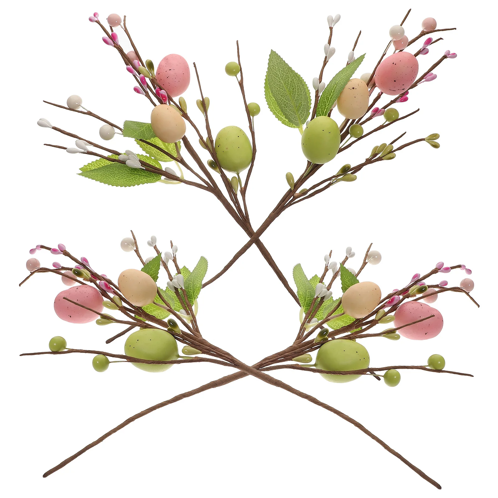 4 Pcs Egg Picks Flower Vases Decorative DIY Egg Branch Eggs Twig Picks Artificial Flower Garland