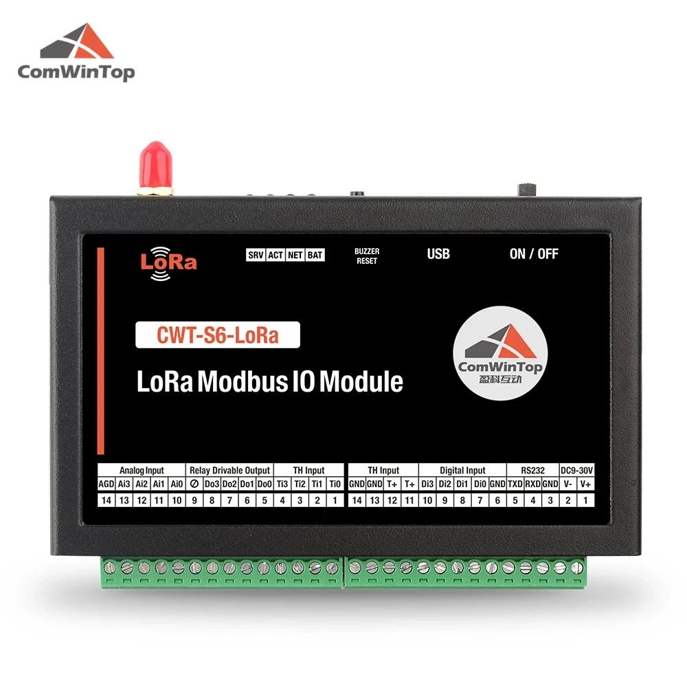 

CWT-S6-LoRa 4Di+4Do+4Ai+4Ti Wireless 433M LoRa Modbus IO Module Modbus RTU