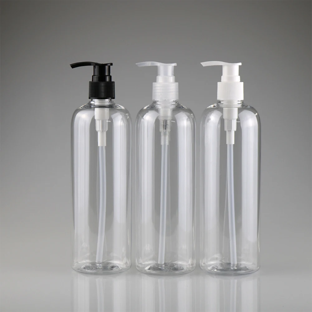 3PCS PET Empty Refillable Shampoo Lotion Bottles With Pump Dispensers Bathroom Portable Soap Dispensers Plastic Bottle