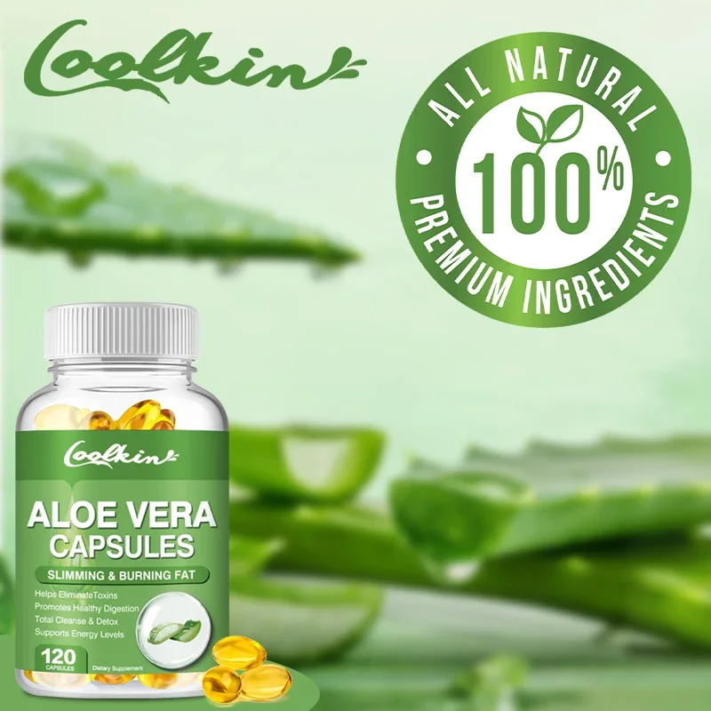 

Aloe Vera Extract Capsules - Support Fat Burning, Promote Intestinal Motility and Digestion, Detoxify, and Naturally Lose Weight