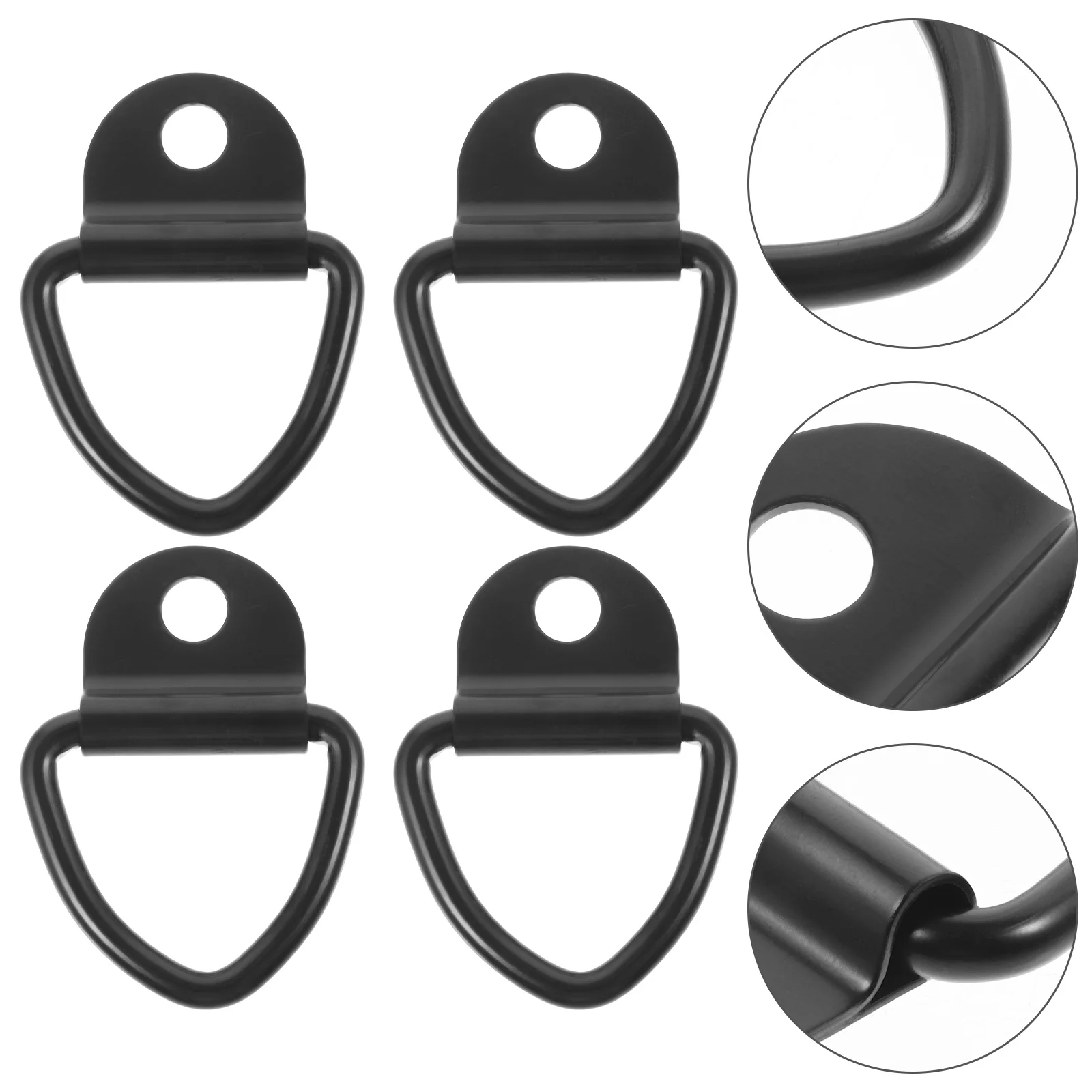 

4 Pcs Car Ring Hook Tow Decoration The Cars Rope Towing Heavy Duty Carbon Steel Metal An Fittings