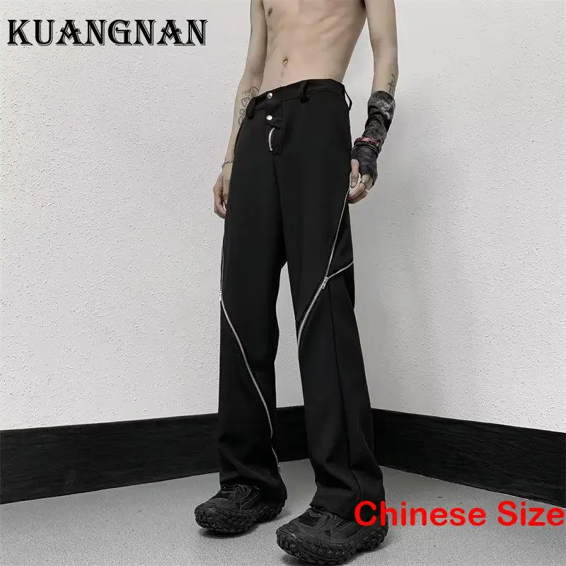 

Прямые мужские брюки KUANGNAN, спортивные штаны в Корейском стиле, спортивная одежда, мужские прямые поставки, мужская одежда 3XL, весна 2023