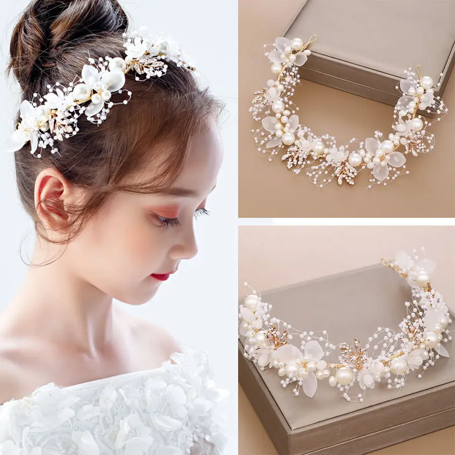 

Children's Wreath Headband Princess Tiara Crown Decoration Bride Bridesmaid Wedding Photography Holiday Photo Headdress