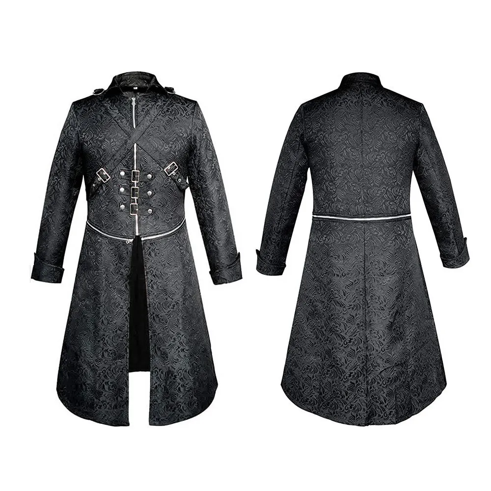 

Костюм вампира для мужчин и женщин, пальто в средневековом стиле, куртка в стиле стимпанк, для косплея, костюмы для Хэллоуина, карнавала