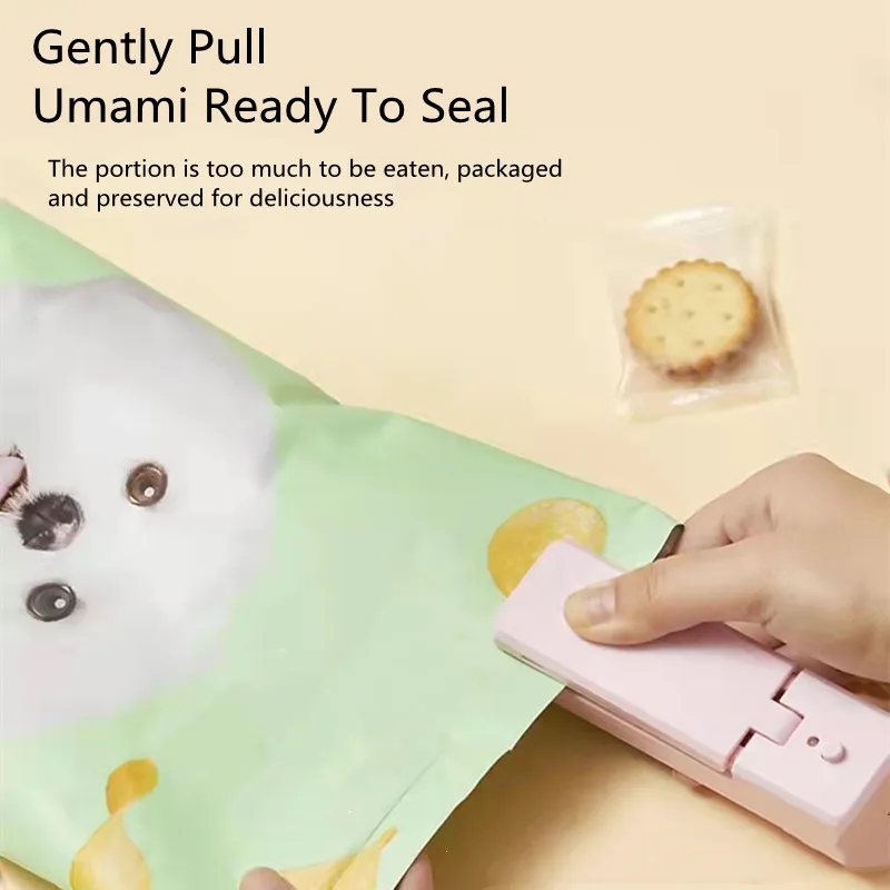 

Portable Charge Sealer Mini Sealing Machine Magnetic Suction Sealing Clip Food Moisture-proof Used For Kitchen Food Packaging