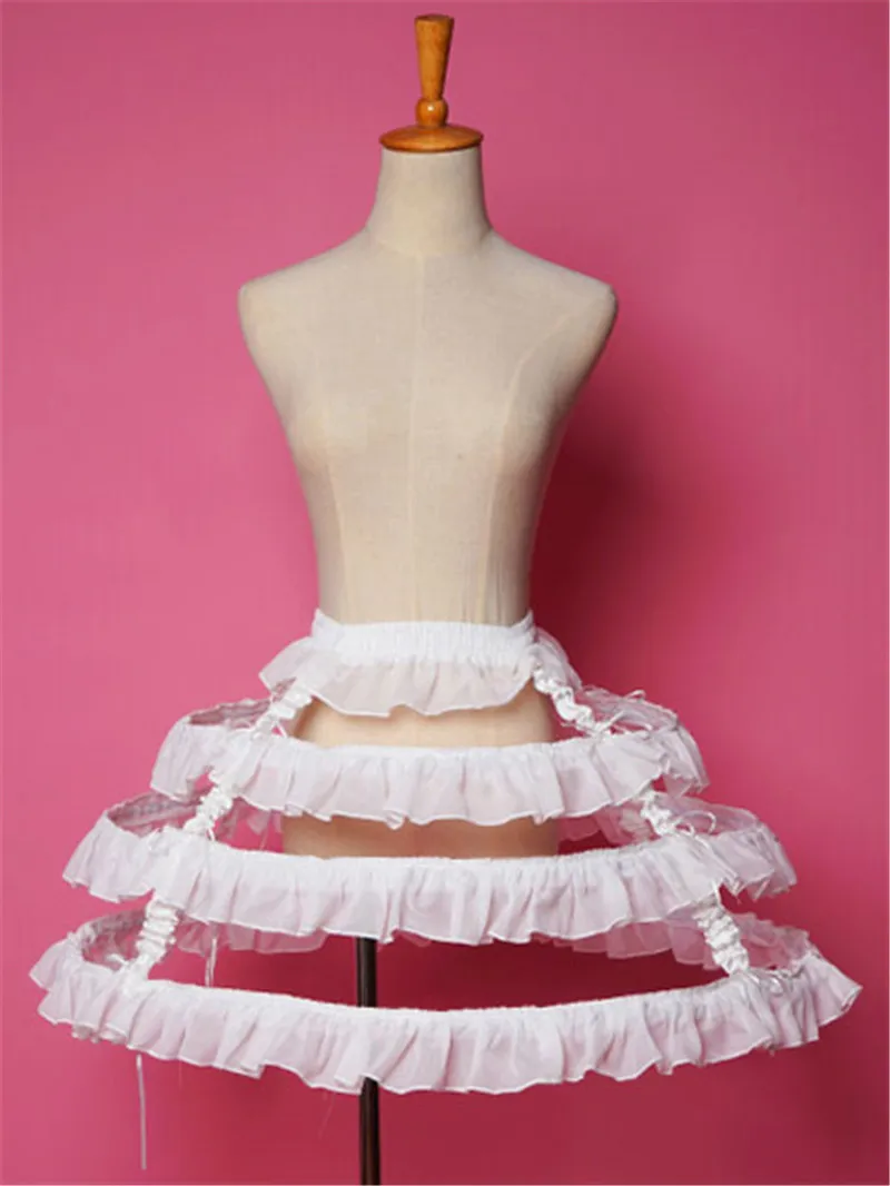 

Chiffon Lolita Petticoat Ruffled A Line Adjustable Lolita Crinoline