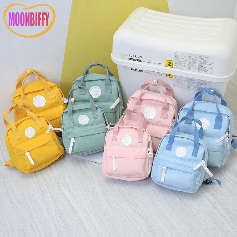 

Новый простой холщовый школьный мини-рюкзак для родителей и детей, женский маленький рюкзак, женская сумка для подгузников, Детская сумка