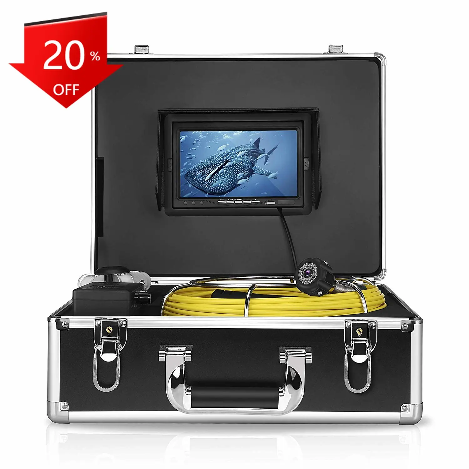 

Поставщик Eyoyo предлагает 100 м длиной 23 мм 140 градусов широкоугольной Трубы Ночного Видения смотровая Змея с подсветкой