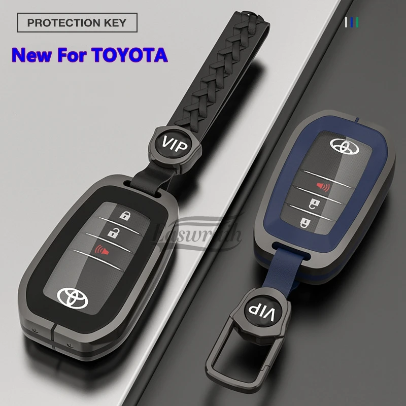 Автомобильный Гальванизированный сплав брелок для ключей держатель для Toyota Hilux Fortuner Land Cruiser Camry RAV4 Aygo Scion 2/3/4/6 кнопка