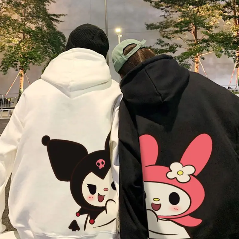 

Новинка 2022, толстовка Kuromi My Melody, милый свитер для влюбленных, одежда для пары, зимний женский костюм, свободный плюшевый подарок, Spotify Premium
