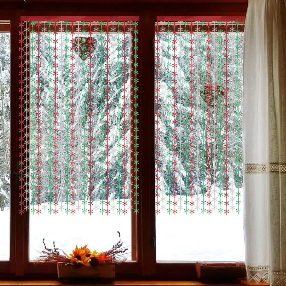 

Рождественские занавески из мишуры, Занавески Из мишуры со сверкающими снежинками, яркий праздничный фон для фотосъемки, 2 шт., снежинки