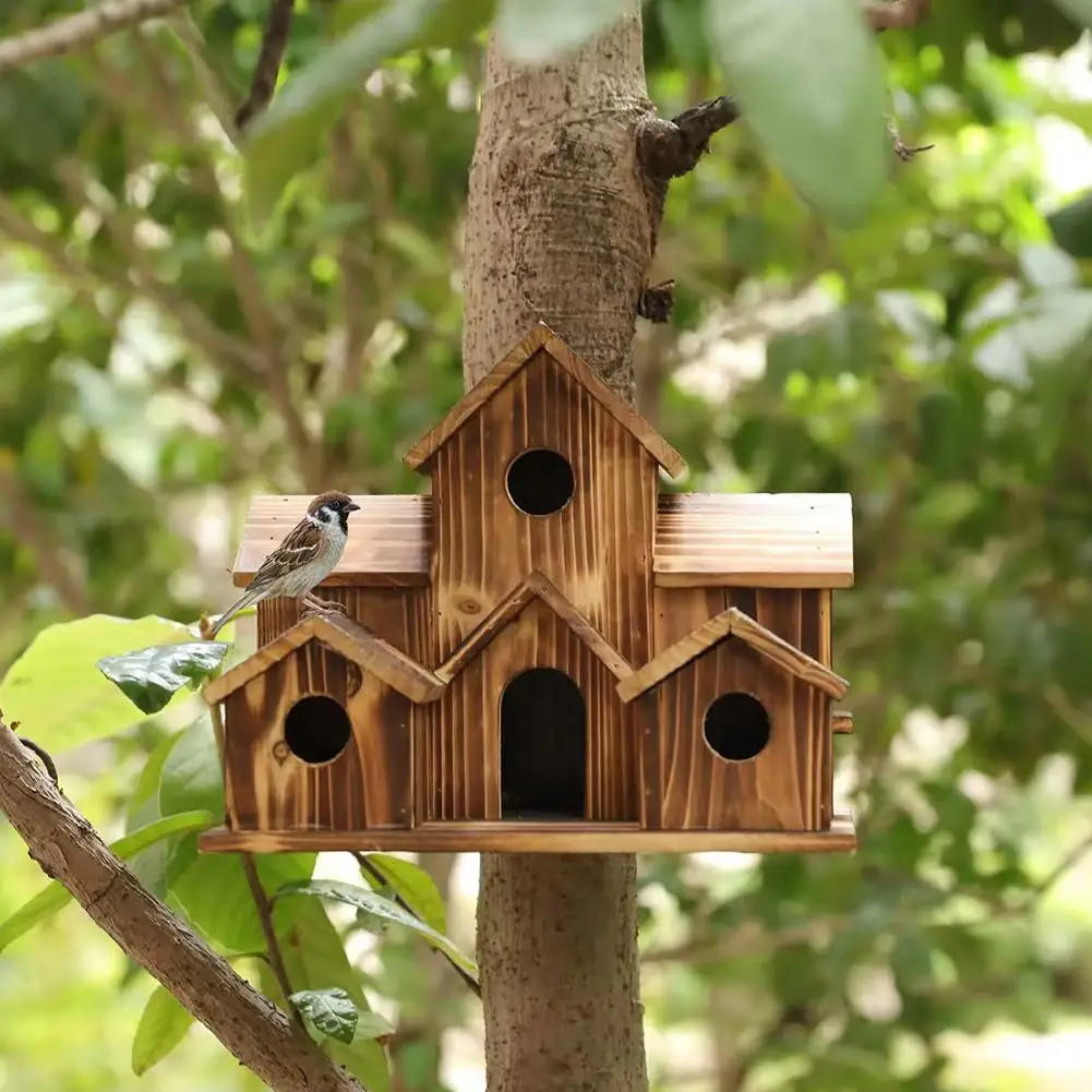 Деревянное гнездо Колибри внешнее искусственное освещение садовая вилла