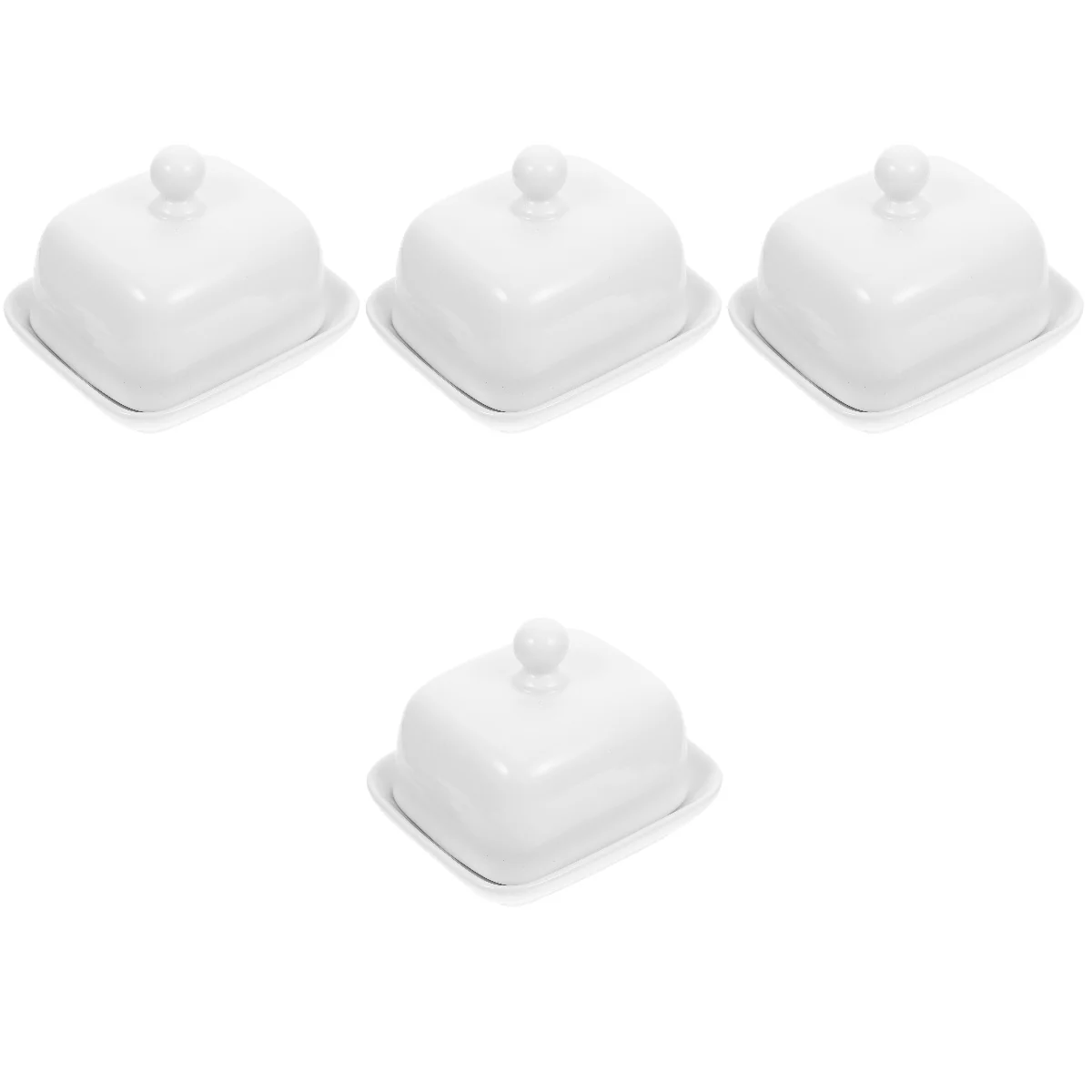 

4x Large Butter Keeper Butter Container Safe Dish With Lid Butter Storage Container Butter Container for Kitchen Home Canteen