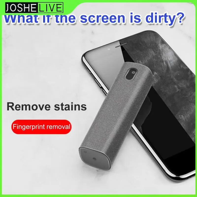 

Новейший инструмент для очистки экрана телефона 2 в 1, спрей для компьютера, инструмент для удаления пыли на экране, набор тканей из микрофибры, чистящий артефакт