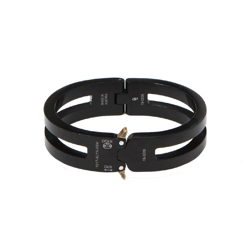 2023 New Alyx Bracelet TTitanium alloy 1:1 High Quality Version Track Men Women ALYX Cuff Bracelets 1017 ALYX 9SM 19-0007
