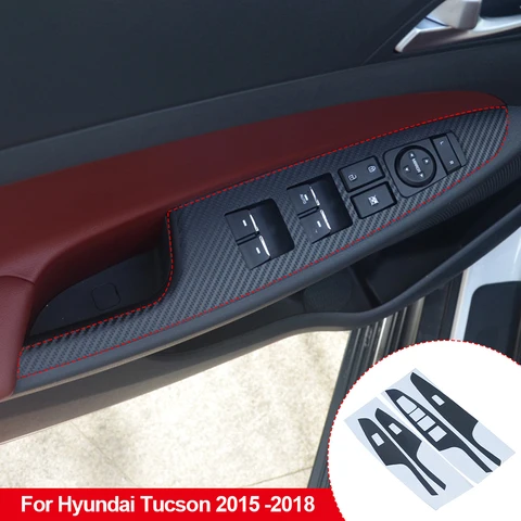4 шт., наклейки из углеродного волокна для Hyundai Tucson 2015 2016 2017 2018