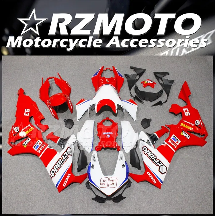 

Новый комплект обтекателей из АБС-пластика инъекций, подходит для HONDA CBR1000RR 2017 2018 2019 17 18 19, кузов красного и белого цвета 93