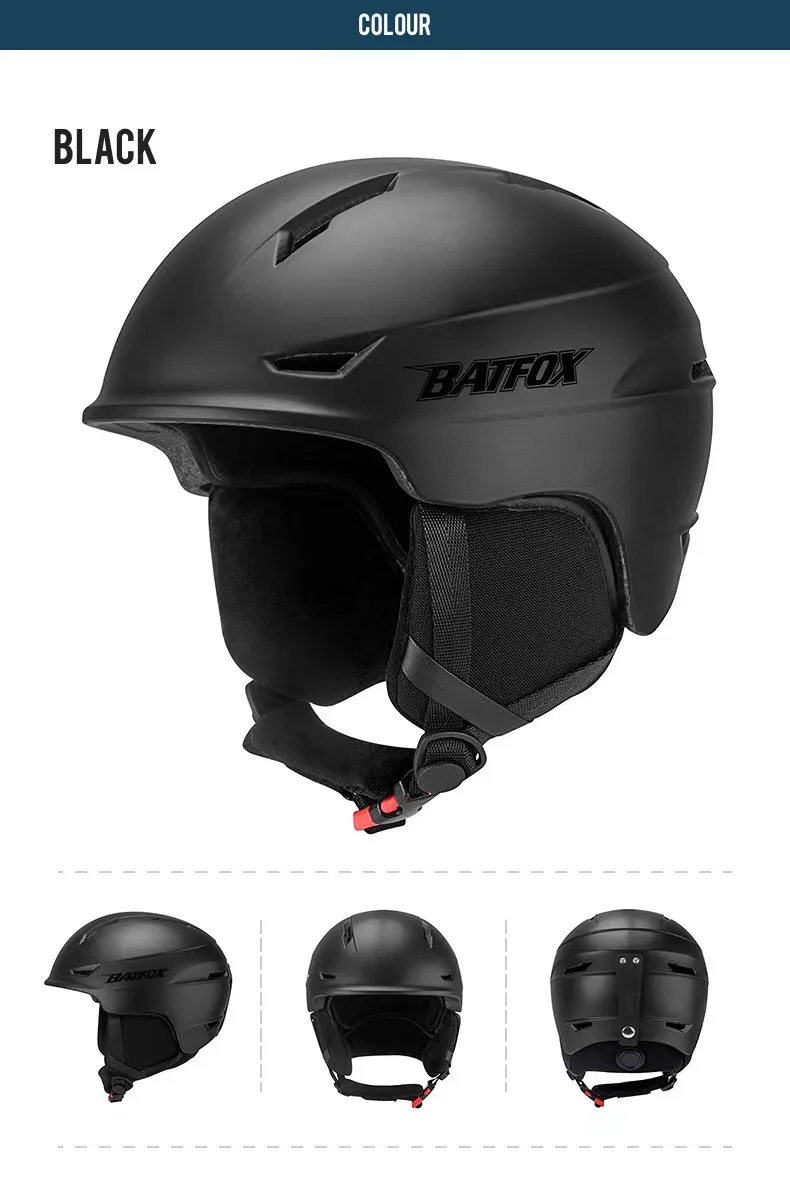 

Ski Helmet Snow Helmets Lightweight Snow Sports Helmet with Goggles Holder Chin Pad Safety Helmet Adjustable for Outdoor Sports