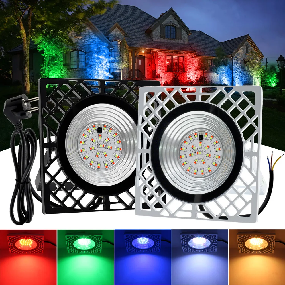 

YCRAYS 50W Led RGB Flood Light with Remote Control AC220V Outdoor Floodlight Waterproof For Garden Wall Spotlight Landscape Lamp