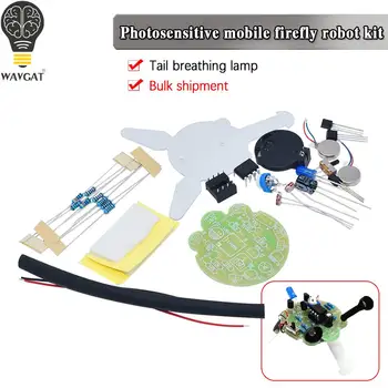 LED Breathing Light Soldering DIY Kit Simulated Firefly Flashing Robot Toy Photosensitive Sensor Mobile Robot Part Electronic 1